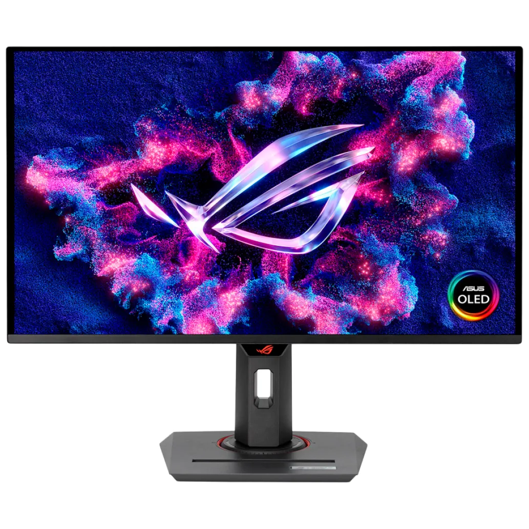 Monitor Asus 68,6 cm (27,0") XG27UCDMG 3840x2160 Gaming 240Hz OLED 0,03ms 2xHDMI DisplayPort USB-C 90W 3xUSB3.2 USB-C-Out Pivot DCI-P3-99% FreeSync Premium G-Sync Compatible HDR400 ROG Strix