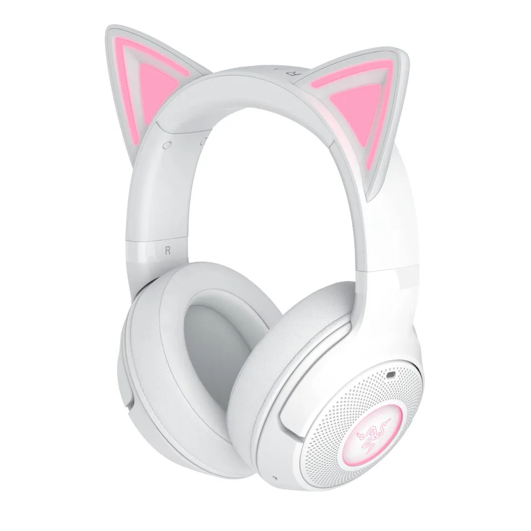 Slušalke brezžične Razer naglavne z mikrofonom BT Kraken Kitty V2 BT bele Gaming (RZ04-04860600-R3M1)
