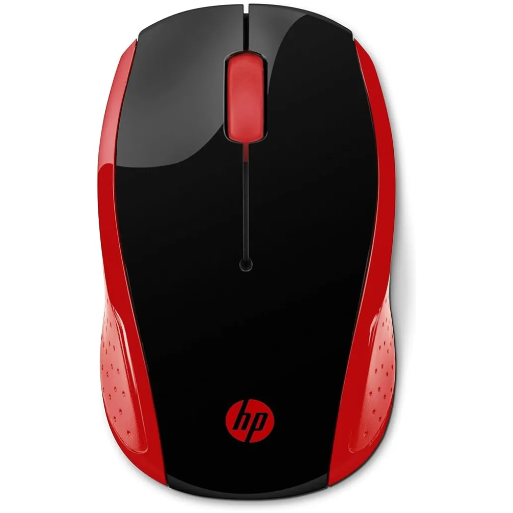 Miš HP 200 brezžična črno-rdeča 1000 DPI (2HU82AA) (E30L)
