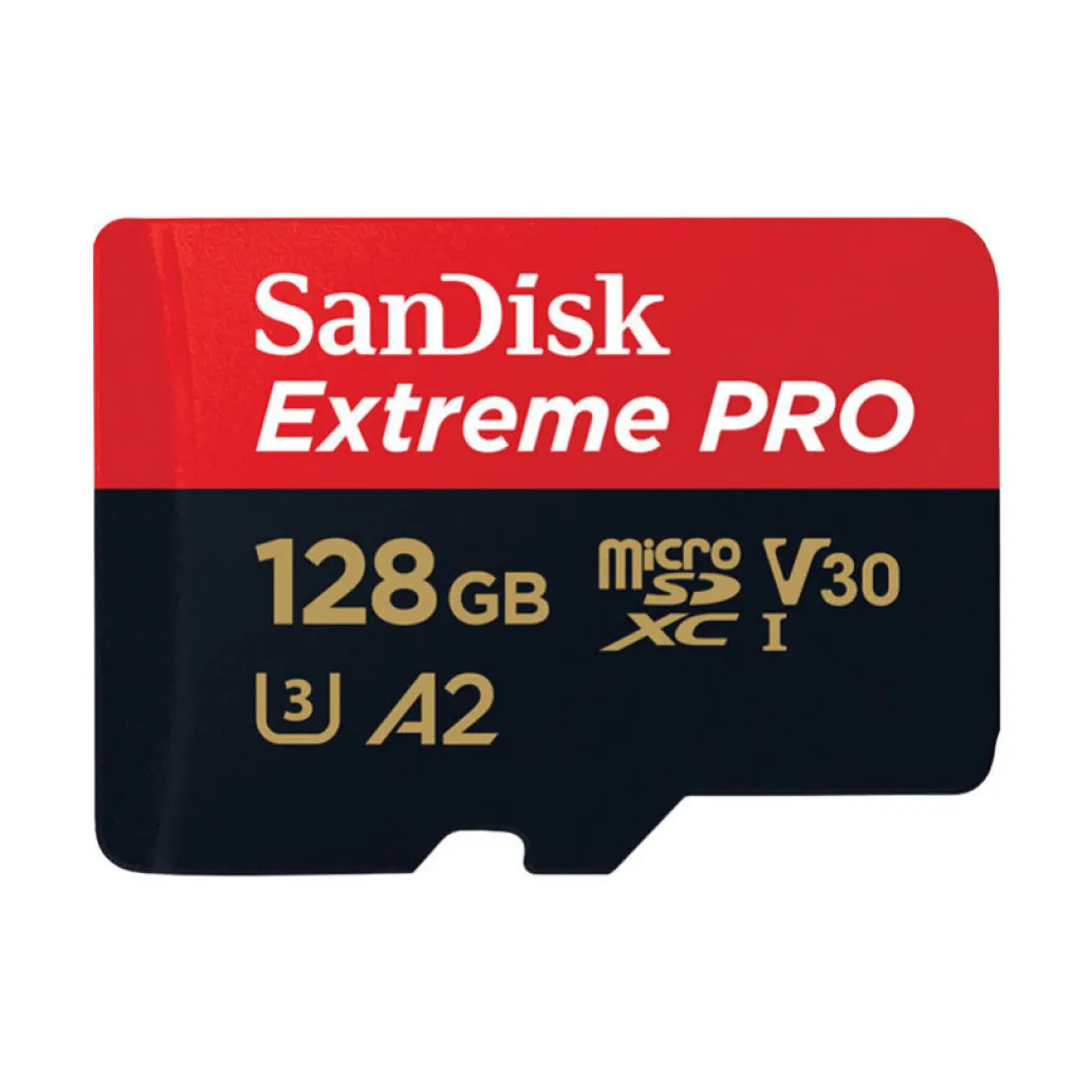 Spominska kartica microSDXC 128GB Sandisk Extreme Pro 200MB/s/90MB/s U3 V30 UHS-I +adapter (SDSQXCD-128G-GN6MA)