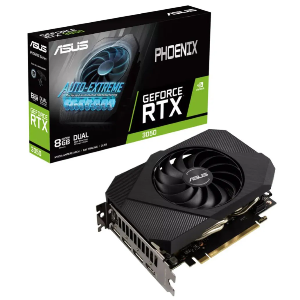 Grafična kartica nVidia RTX3050 Asus Phoenix - 8GB GDDR6 (90YV0HH2-M0NA00)