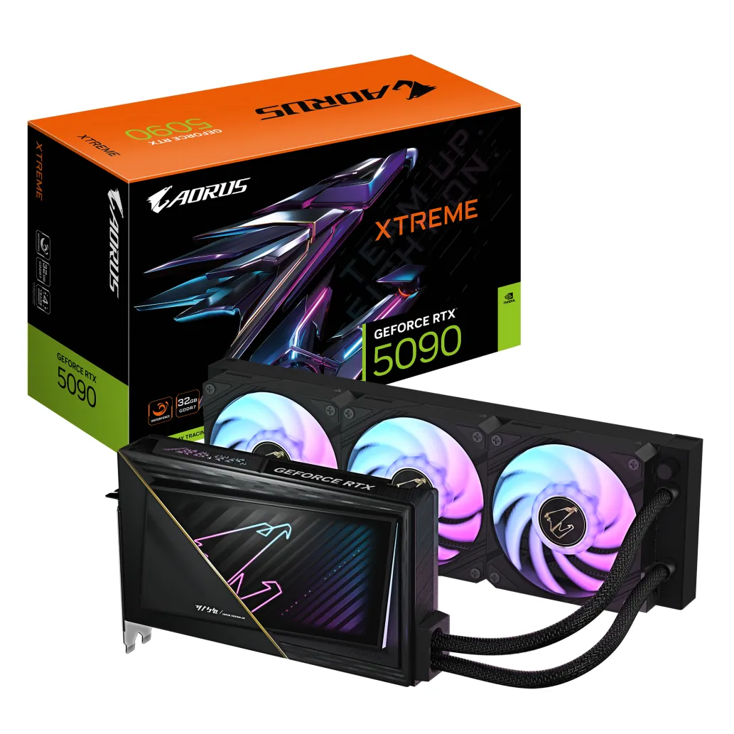 Grafična kartica nVidia RTX5090 GigaByte AORUS XTREME WATERFORCE - 32GB GDDR7 ( AIO hlajenje) (GV-N5090AORUSX W-32GD)