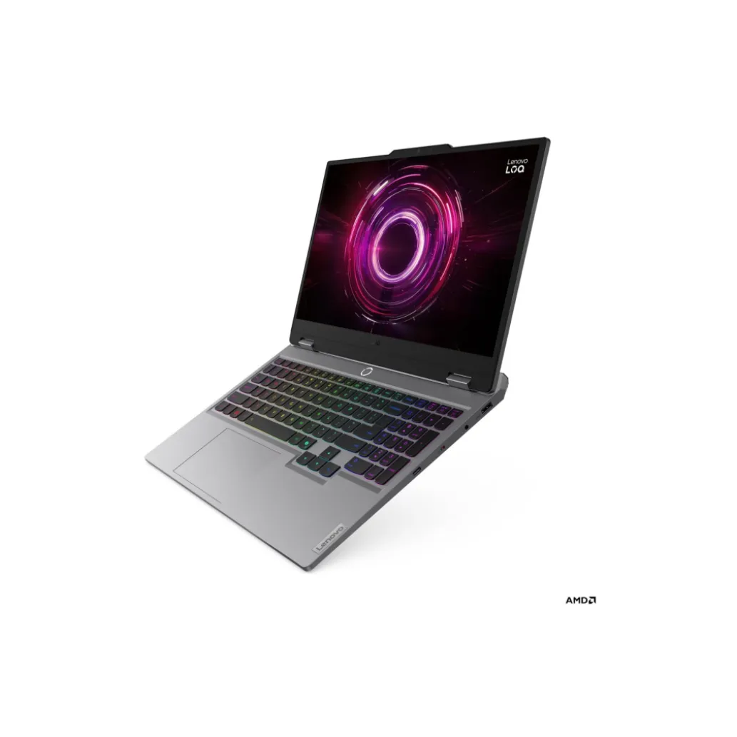 Prenosnik Lenovo 39,6 cm (15,6") LOQ 15 1920x1080 IPS G-SYNC 300nit Ryzen 7 250/32GB/SSD1TB/BL RGB/RTX5060-8GB/Win11Home (83JG004QSC)