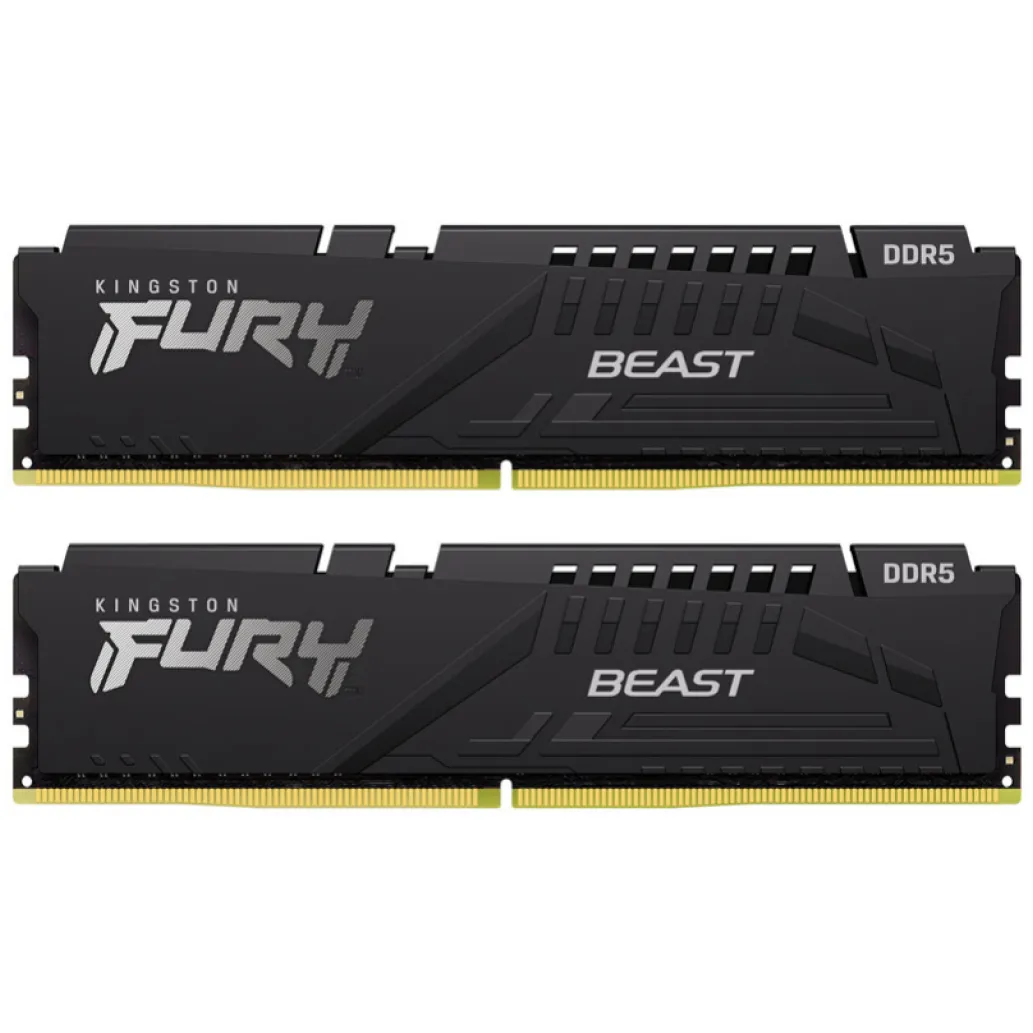 DDR5 16GB 6000MHz CL40 KIT (2x 8GB) Kingston Fury Beast XMP3.0 1,35V Fury črna (KF560C40BBK2-16)