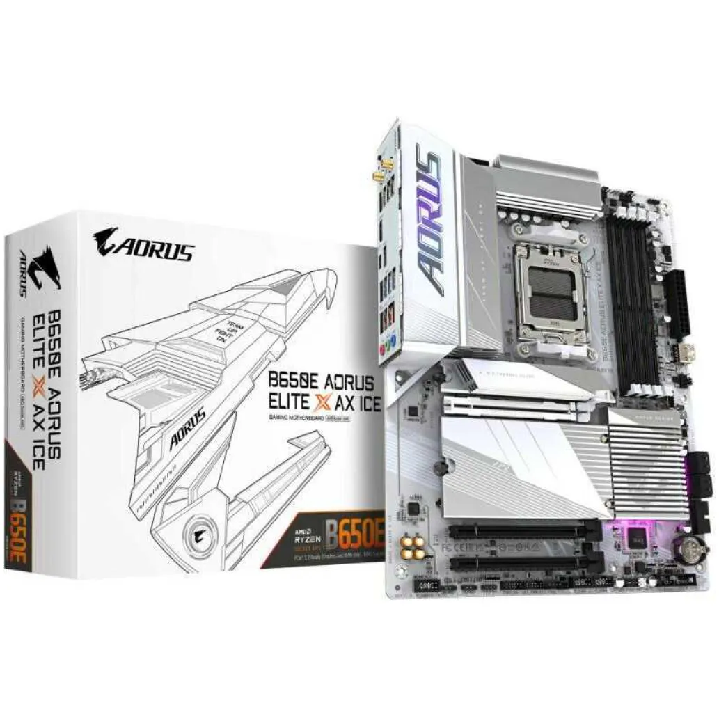 Osnovna plošča AM5 GigaByte B650E AORUS ELITE X AX ICE ATX HDMI