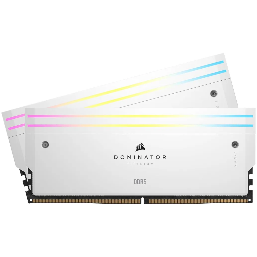 DDR5 64GB 6600MHz CL32 KIT (2x32GB) Corsair RGB Dominator Titanium XMP3.0 1,4V bela (CMP64GX5M2X6600C32W)