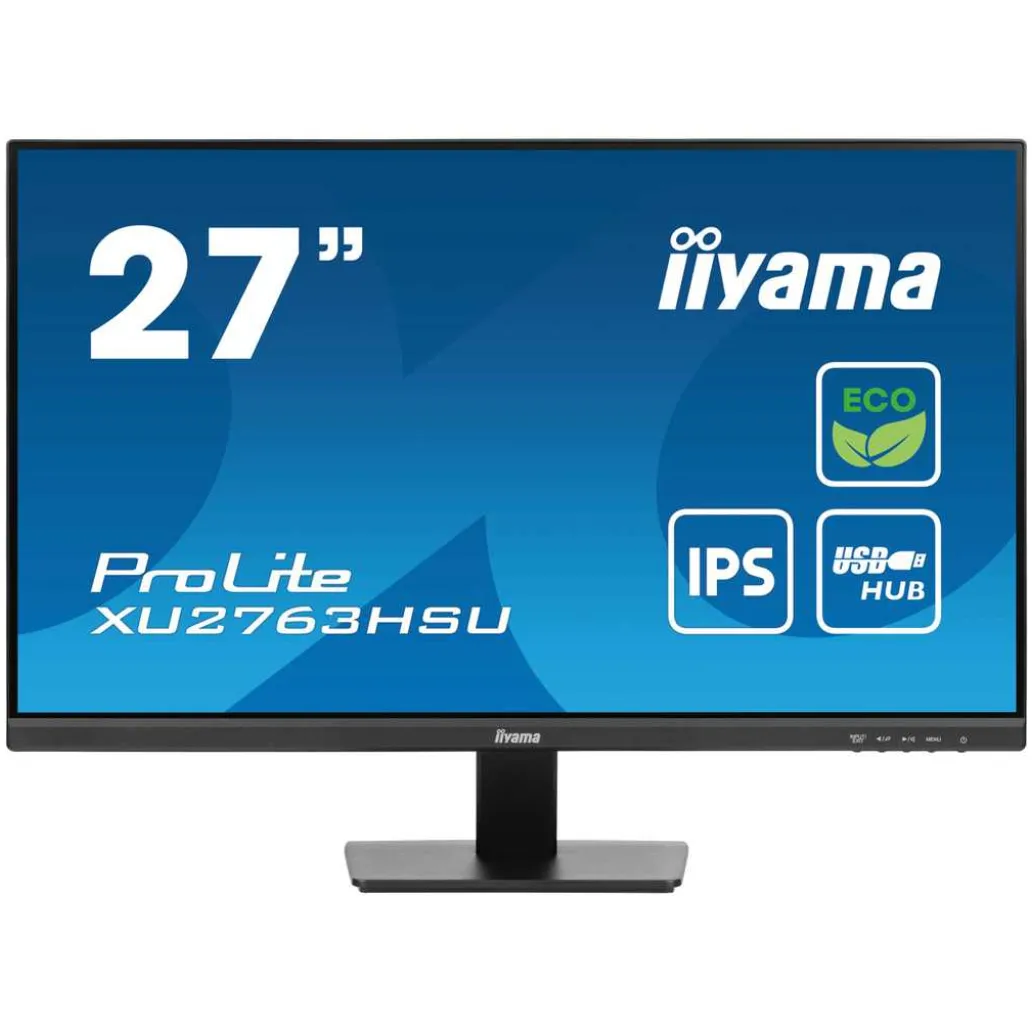 Monitor Iiyama 68,6 cm (27,0") XU2763HSU-B1 1920x1080 100Hz IPS 3ms HDMI DisplayPort 2xUSB3.2 Zvočniki 3H sRGB96% FreeSync ProLite