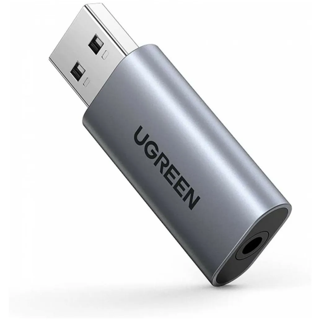 Zvočna kartica USB2.0 SB Ugreen CM383 adapter za zvok USB-A na 1×3.5 mm Aux (80864)
