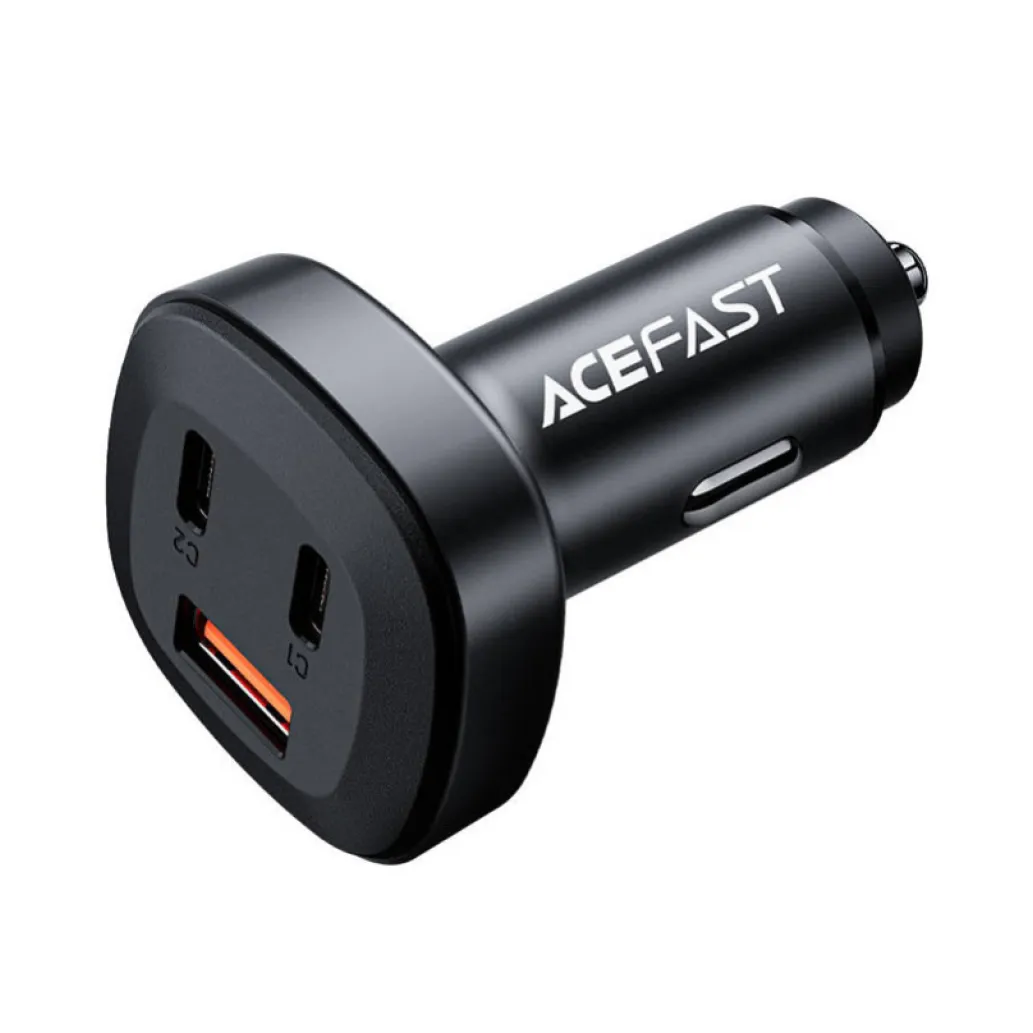 Avto polnilec 12V/24V => USB-A + 2x USB-C 66W PD3 + PPS + QC4 Acefast (B3)