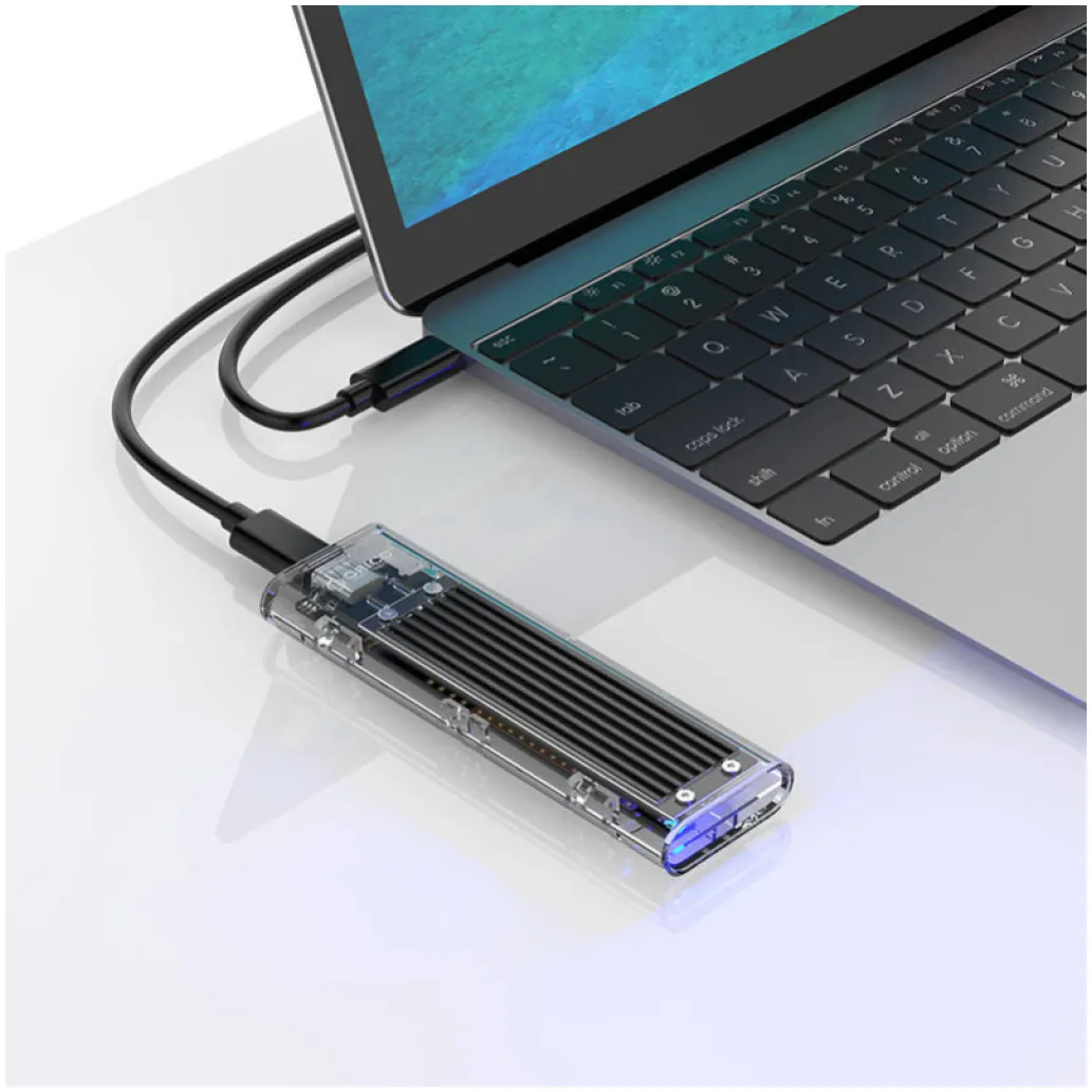 Ohišje za SSD disk M.2 => USB-C PCIe NVMe USB 3.1 Gen2 Type-C Orico - črn (TCM2-C3-BK-BP)