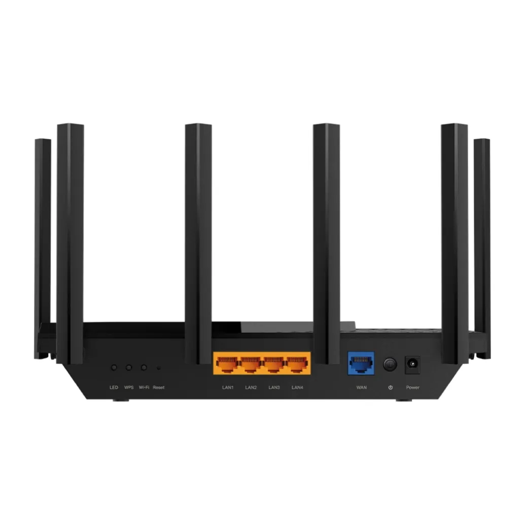 Usmerjevalnik brezžični TP-Link Archer WiFi6E 802.11ax AX5400 2402Mbit/s triband MESH OFDMA 4xLAN 6x antena (ARCHER AXE75)