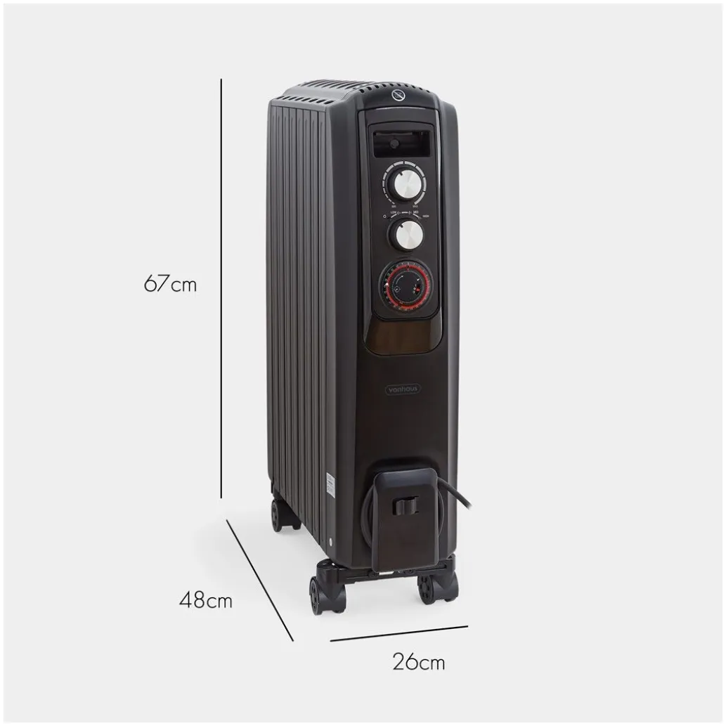 VonHaus oljni radiator zaprt 2000W črn 2500463
