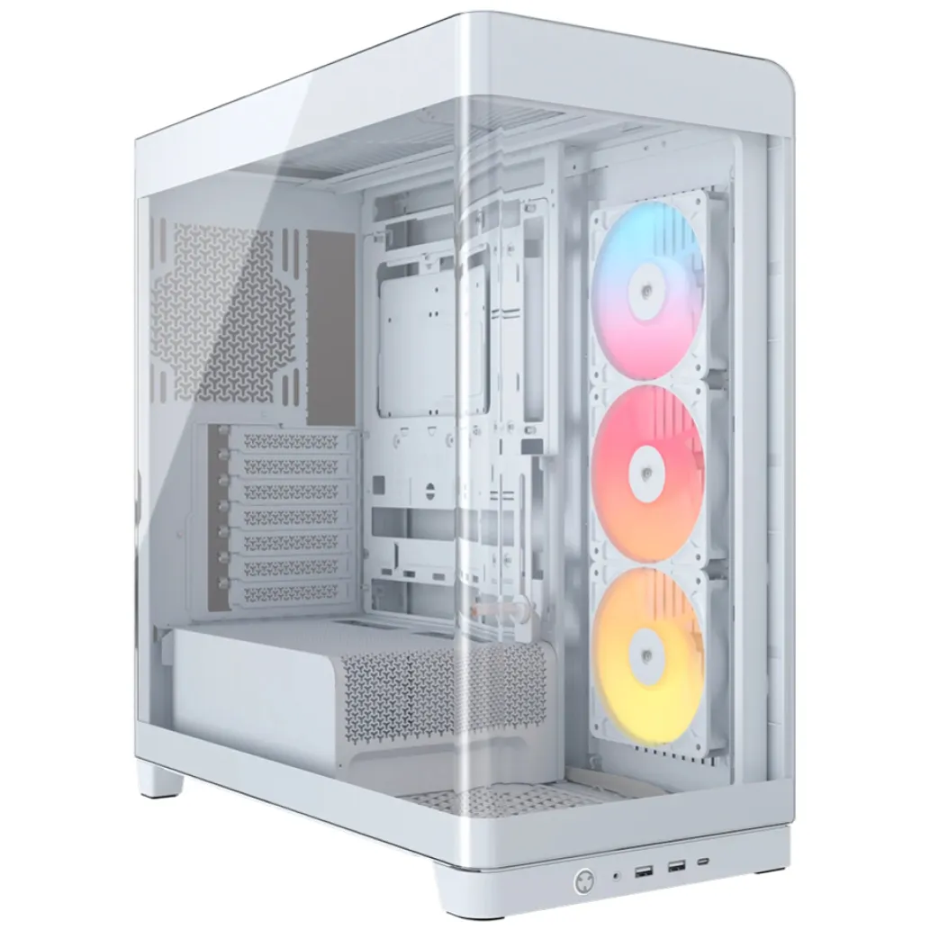 Ohišje Corsair FRAME 4500X RS-R MidiATX - bel ARGB