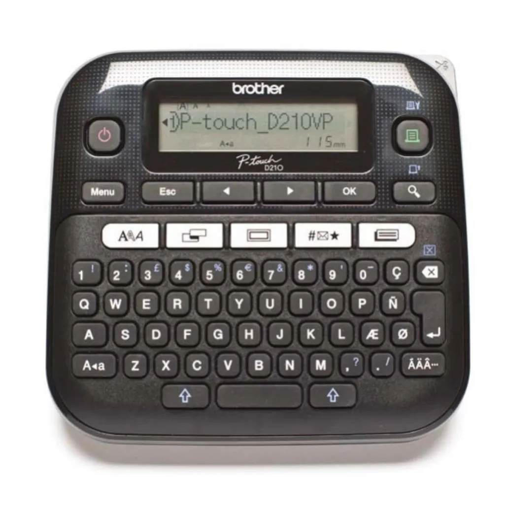 Tiskalnik za nalepke Brother PT D210VP QWERTY napajalni adapter s kovčkom