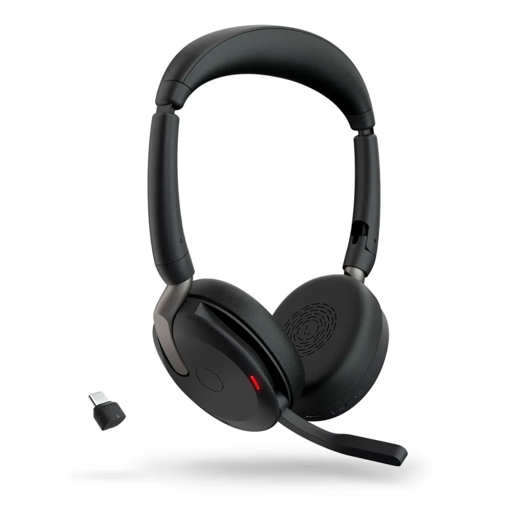 Slušalke brezžične Jabra naglavne BT USB-C/USB-A Evolve2 65 flex črna (26699-989-899)