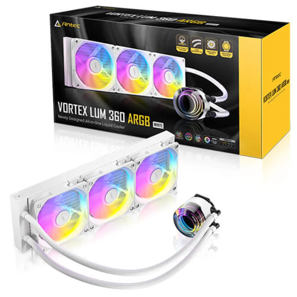 Vodno hlajenje Antec Vortex Lum - 360mm ARGB bela (0-761345-40056-5)