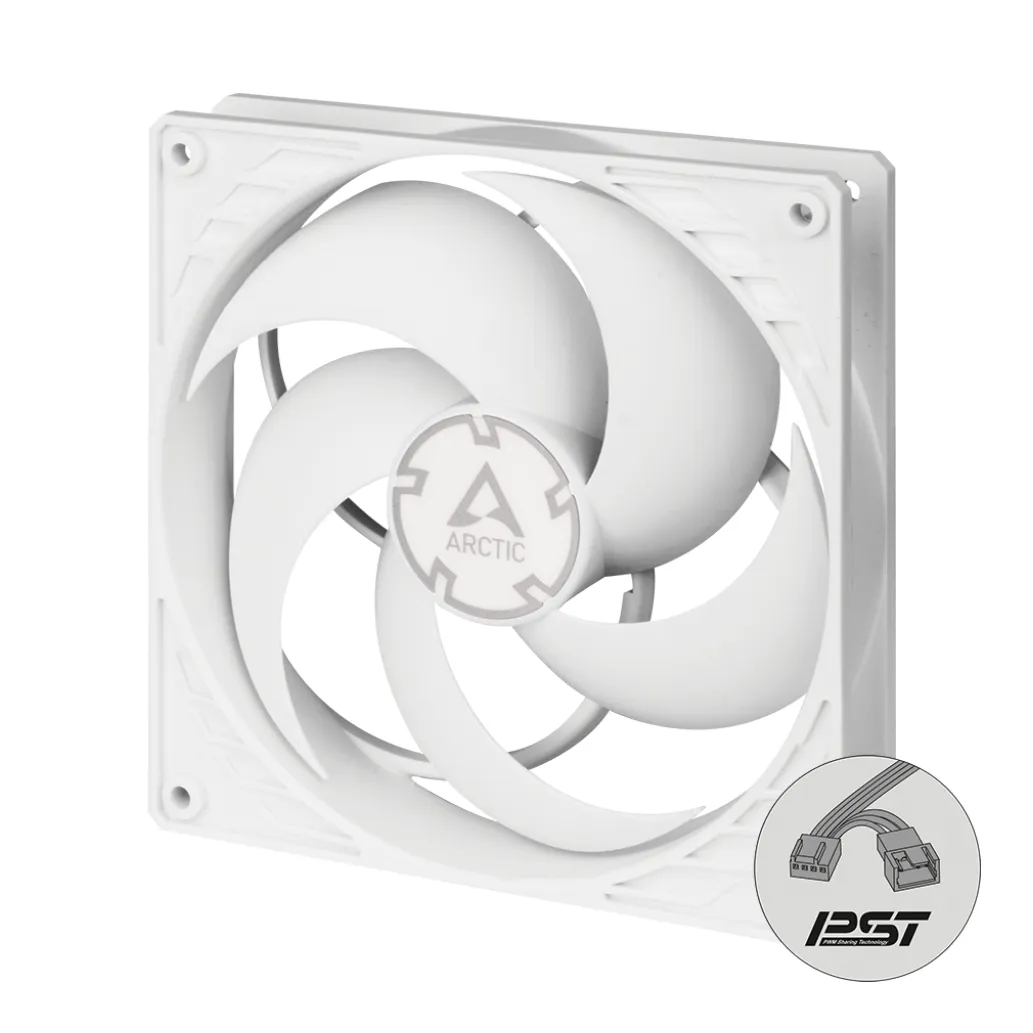 Ventilator Arctic P12 PWM PST 120mm bela
