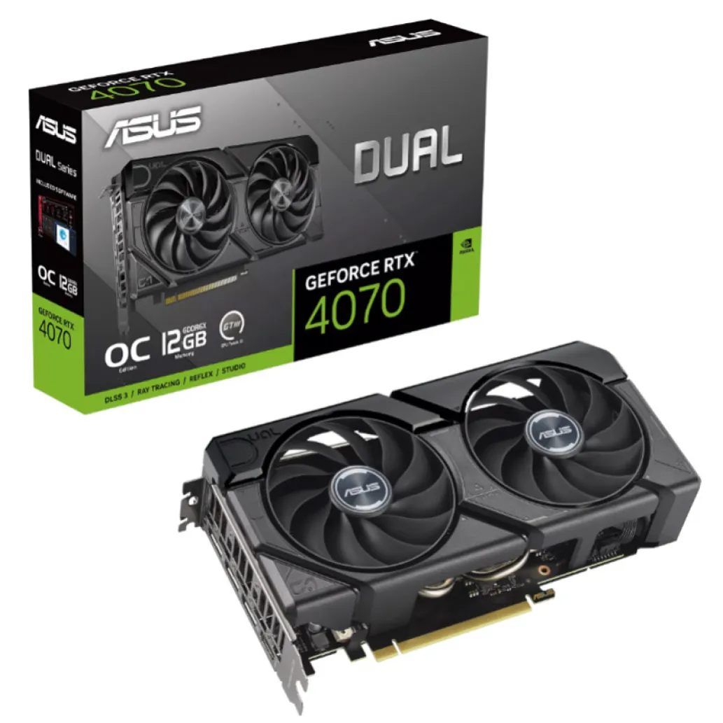 Grafična kartica nVidia RTX4070 Asus Dual EVO OC - 12GB GDDR6X (90YV0J15-M0NA00)