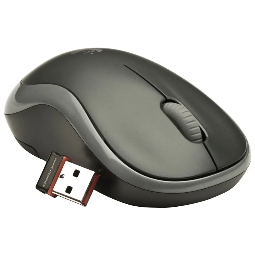 Miš Logitech brezžična M185 za notesnike siva nano (910-002235)