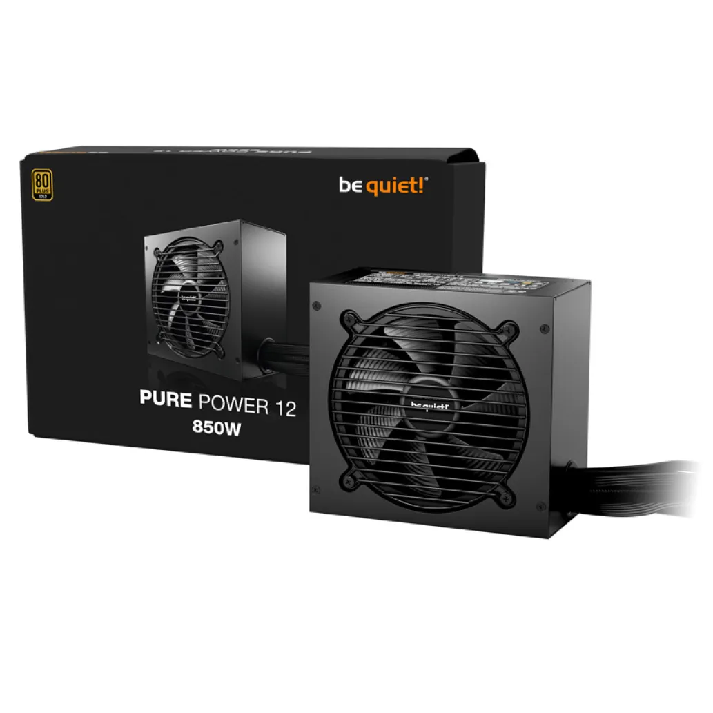 Be quiet! Pure power 12 850w | 80plus gold 92,7% | atx 3. 1 pcie 5. 1 | 120mm tih ventilator | črn | napajalnik 3 Napajalnik - 850w be quiet! Pure power 12 80plus gold 92,7% non modular 120mm črna () - spletna trgovina molek. Si