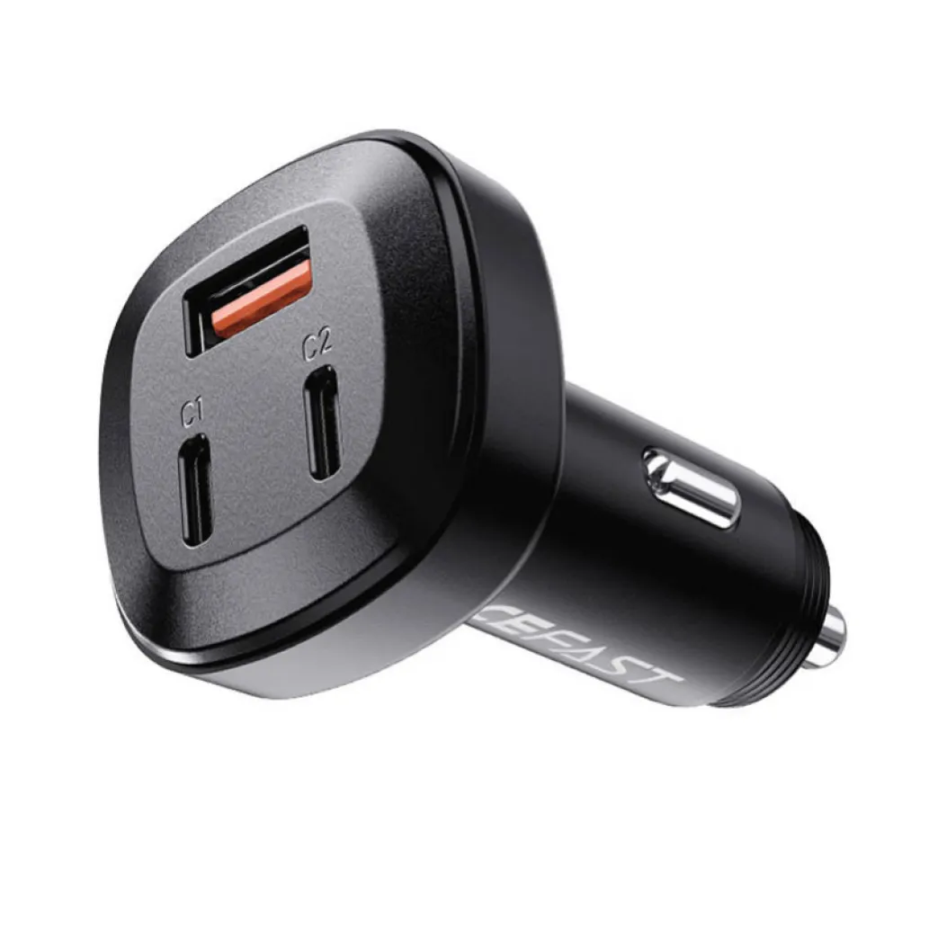 Avto polnilec 12V/24V => USB-A + 2x USB-C 66W PD3 + PPS + QC4 Acefast (B3)