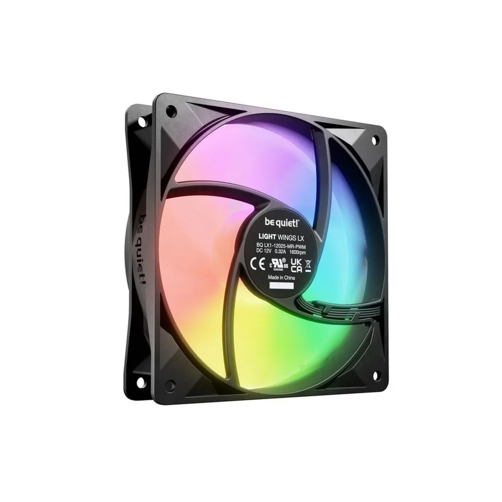 Ventilator be quiet! Light Wings LX 120mm črna RGB (3 pack)