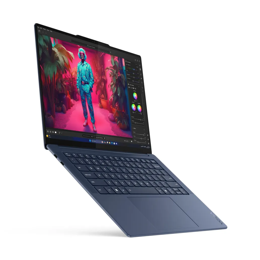 Prenosnik Lenovo 36,8 cm (14,5") Yoga 7 2944x1840 OLED na dotik 500nit 90Hz Snapdragon® X Elite/16GB/SSD1TB/BL/AI Chip: 45 TOPs/ALU/Qualcomm Adreno GPU/Win11Home (83ED0047RM)
