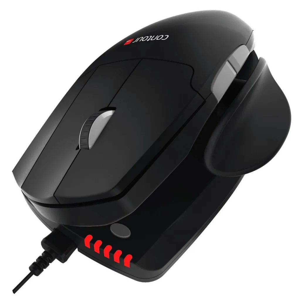 Miš Unimouse brezžična Contour ergonomska črna 6gumbov 2800DPI (UNIMOUSE-WL)