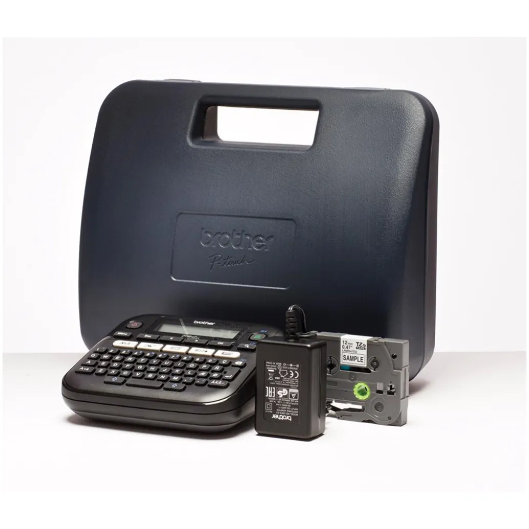 Tiskalnik za nalepke Brother PT D210VP QWERTY napajalni adapter s kovčkom