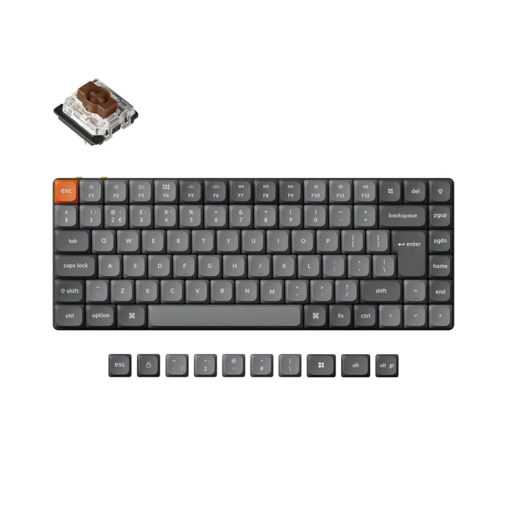 Tipkovnica brezžična, bluetooth, USB Keychron K3 Max rjava stikala UK | rjava RGB (K3M-H3-UK)
