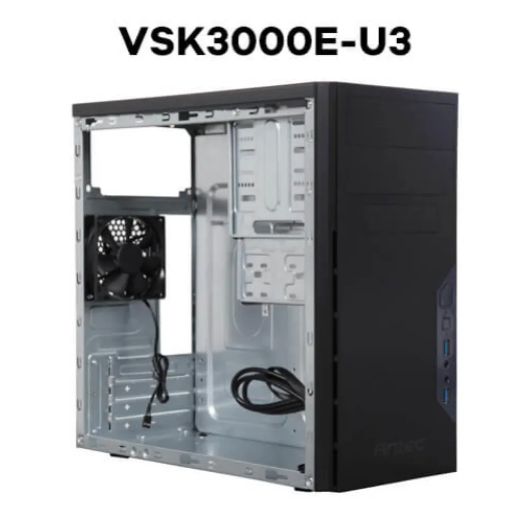 Ohišje Antec VSK3000E U3 MidiATX - črna