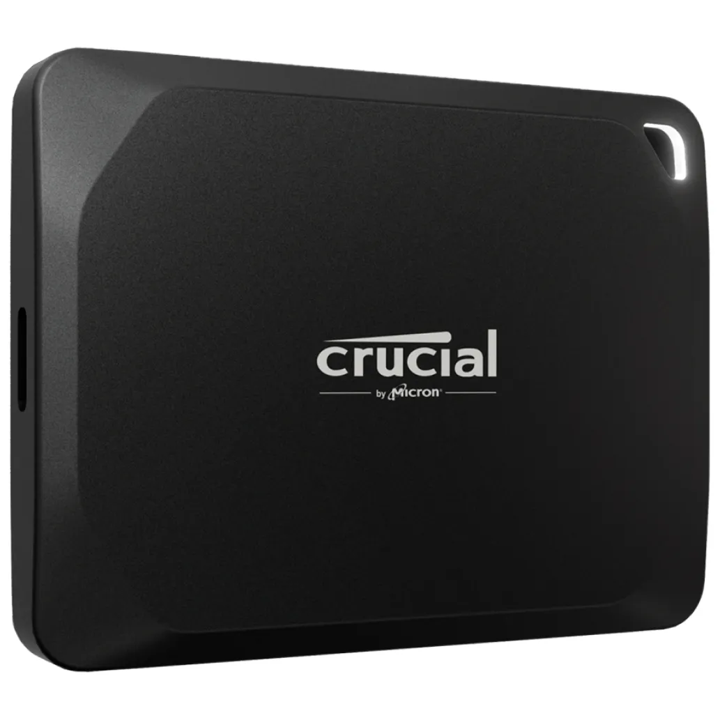 Prenosni disk SSD 4TB USB-C Crucial X10 2100/2000MB/s - črna Enkripcija 256-bit AES (CT4000X10PROSSD9)