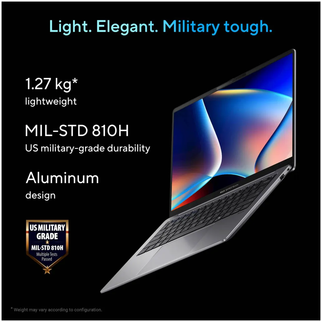 Prenosnik Asus 35,5 cm (14,0") ExpertBook P5 2560x1600 WVA 400nit 144Hz Ultra 7-258V/32GB/SSD1TB/BL/FP/Intel Graphics/Win11Pro (90NX0861-M00AN0)