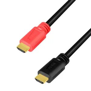 Kabel HDMI(m)=>HDMI(m) 15,00m 4K/60Hz AMP pozlačeni kontakti črn LogiLink (CHV0101)