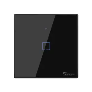 Pametna hiša – WiFi stensko stikalo Touch light switch WiFi + RF 433 Sonoff T3 EU TX (enojno) črn