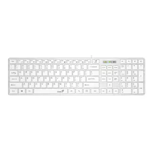 Tipkovnica USB Genius Slim 126 SLO | bela 126 tipk (31310017414)