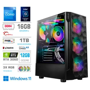 Računalnik MEGA TWR S7 i5-12400F/RTX3060/16GB/1TB-4.0/750W/Win11Home