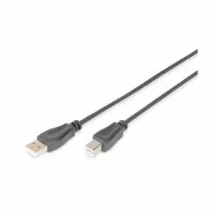 Kabel USB A => B 0,50m dvojno oklopljen transparent Digitus (AK-300105-005-S)