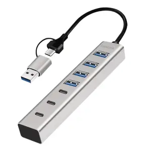 HUB USB-C/A => 4xUSB-A 3xUSB-C 5Gbps LogiLink (UA0442)