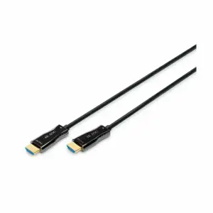 Kabel HDMI(m)=>HDMI(m) v2.0 10,00m UHD 4K/60Hz AOC optični hibridni pozlačeni kontakti črn Digitus (AK-330125-100-S)
