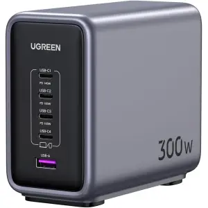 Hišni polnilec 100-240V => 4xUSB-C in 1xUSB-A PD3.1 300W GaN II Nexode (90903B)