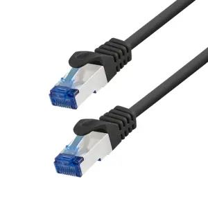 KABEL PATCH SFTP Cat 6A 0,50m RJ45 10Gbit LogiLink Ultraflex črn (C6A023S)