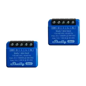 Pametna hiša - Shelly 1 Mini Gen 3 WLAN pametni rele 2 kosa (FG3800235261583)