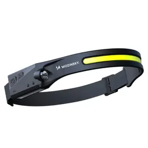 Naglavna svetilka Wozinsky WLC-1200 350lm CREE LED IPX4 z senzorjem gibanja črna (WLC-1200)
