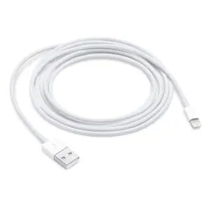 Kabel USB-A => Apple Lightning 2,00m bel - original Apple (retail pakiranje) MD819ZM