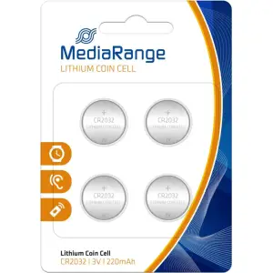 Baterijski vložek MediaRange CR2032 3V 4 kos Litium (113361)