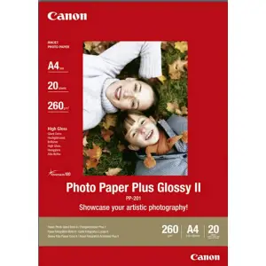 Papir CANON PP-201 A4; A4 / high gloss / 265gsm / 20 listov (2311B019BA)
