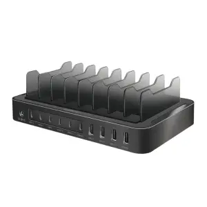 USB polnilna postaja 6x USB-C 2x USB-A QC 3.0 and 2x USB-A 2.4 A 120W Logilink (PA0327)
