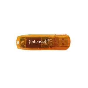 Spominski ključek 64GB USB 2.0 Intenso Rainbow Line 28MB/s 6,5MB/s - plastičen/s pokrovčkom/oranžen (3502490)