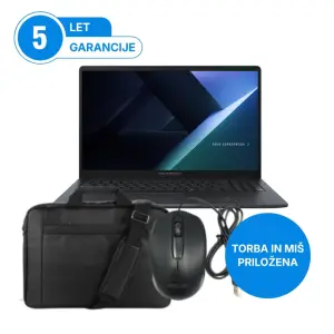 Prenosnik Asus 39,6 cm (15,6") ExpertBook BM1 1920x1080 WVA 300nit R5-7535U/16GB/SSD512GB/BL/FP/priložena torba in miš/AMD Radeon 660M/Win11Home (90NX0821-M02J50)